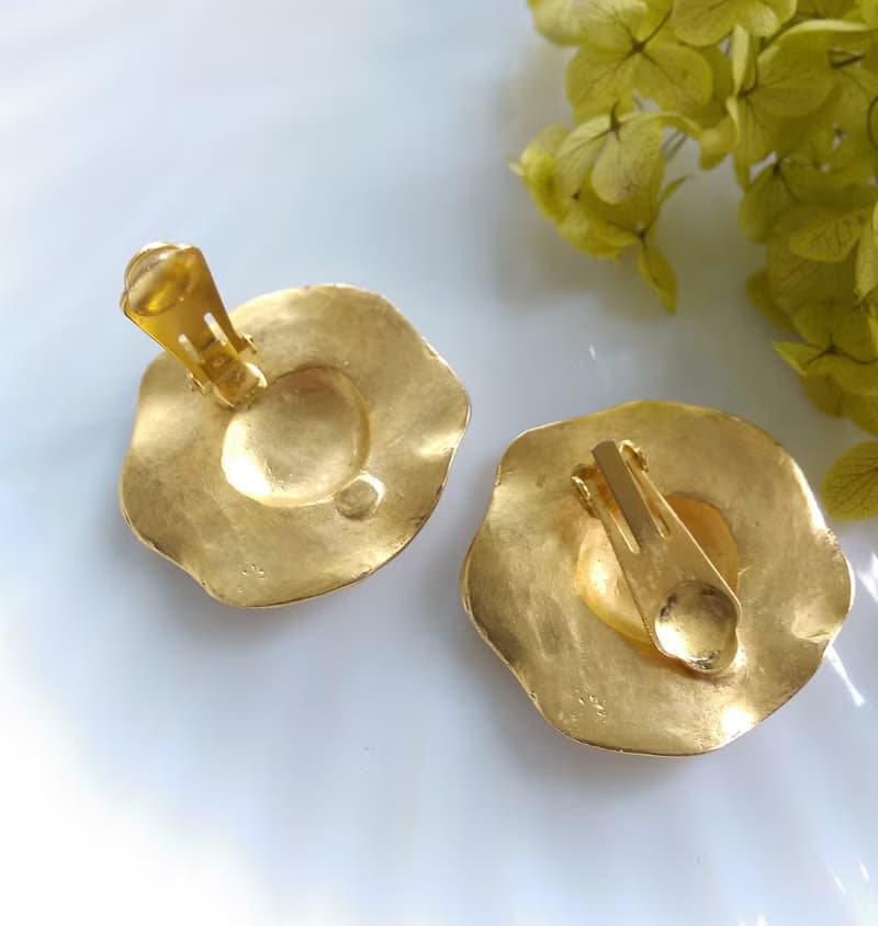 Vintage Jewelry 西洋古董飾品 啞光 普普  夾式耳環