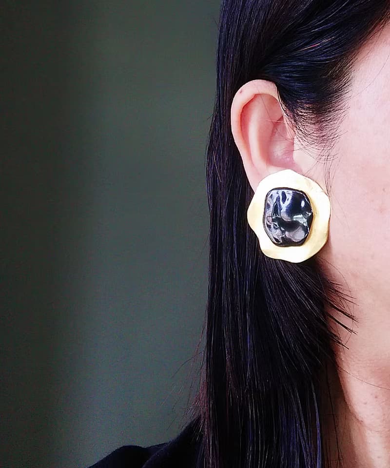 Vintage Jewelry 西洋古董飾品 啞光 普普  夾式耳環