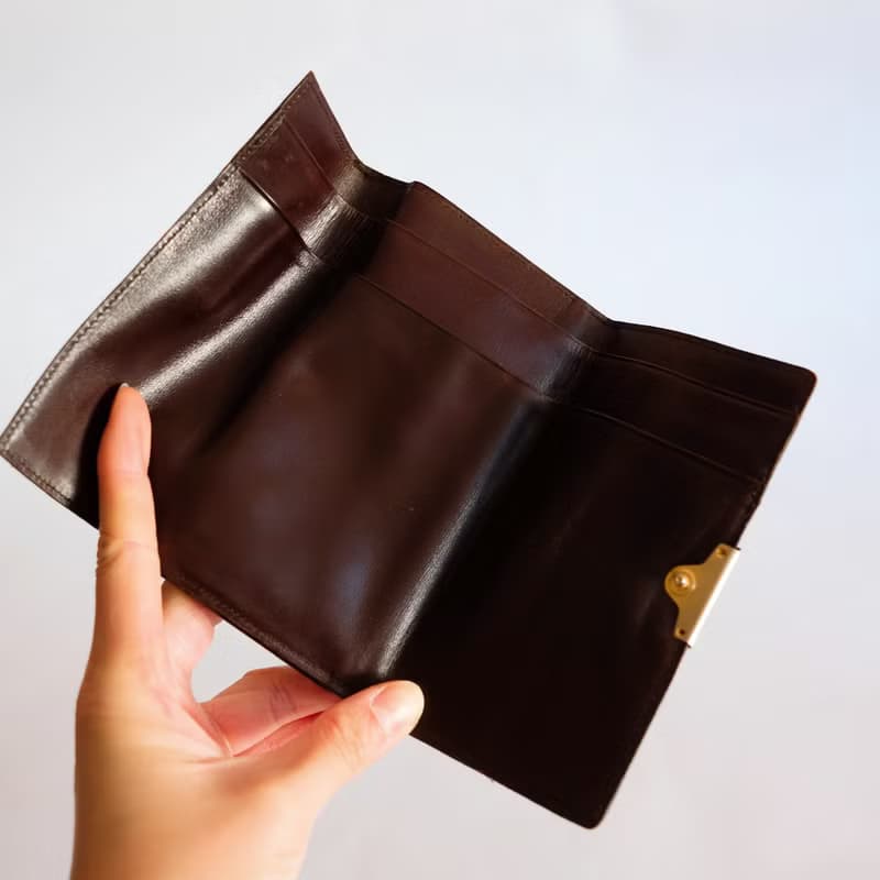 法國復古 Le Tanneur 深啡色真皮銀包