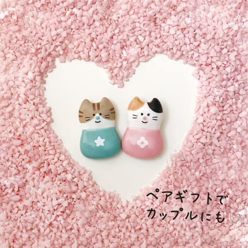 日本Decole 筷子架 - 貓咪的快樂家族