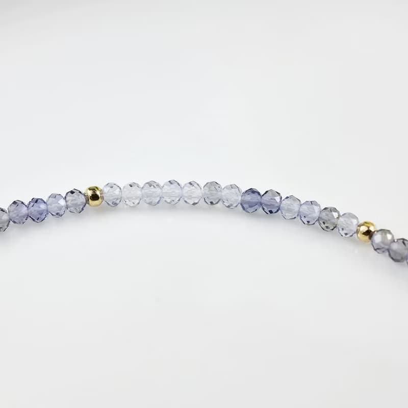 人生の羅針盤を象徴する グラデーションアイオライトの3wayブレスレット 9月誕生石