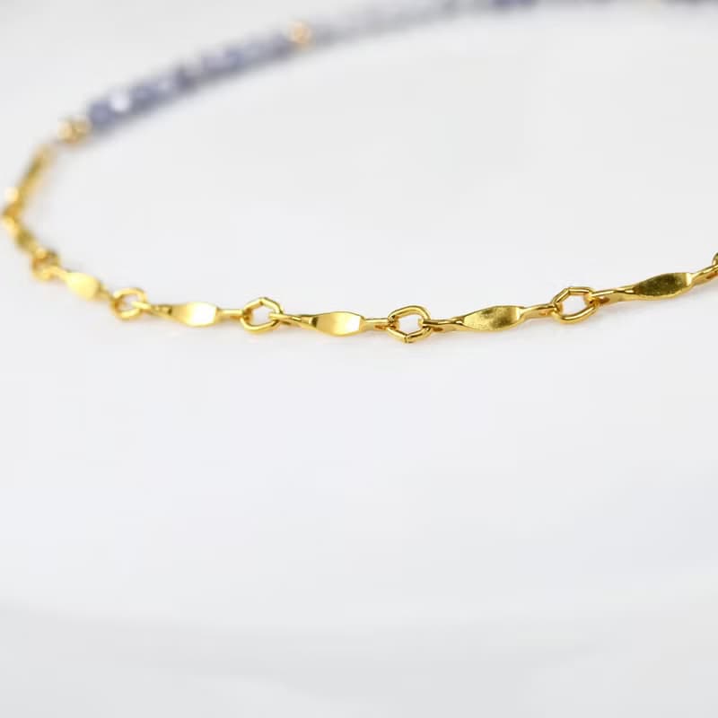 人生の羅針盤を象徴する グラデーションアイオライトの3wayブレスレット 9月誕生石