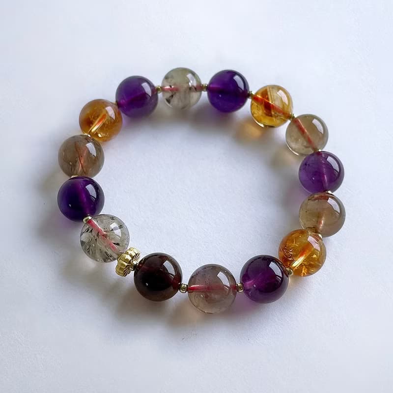 寶石系 天然礦石 彩極光11 mm 手鍊