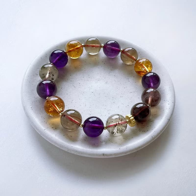 寶石系 天然礦石 彩極光11 mm 手鍊