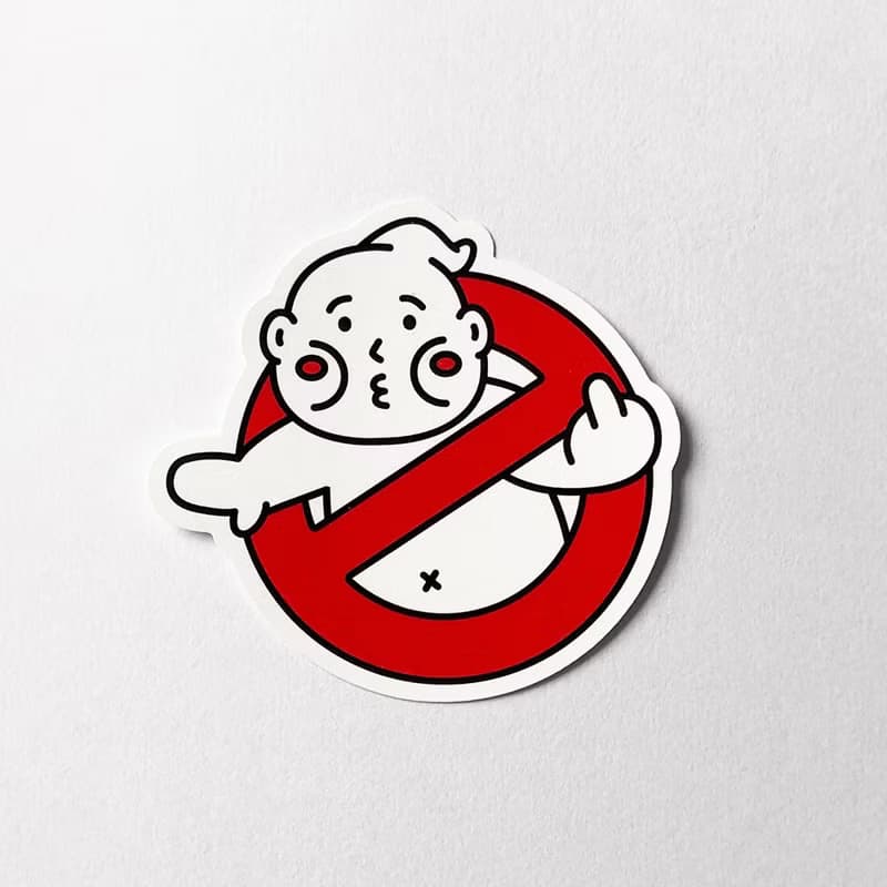 cheeky cheeky CHEEKBUSTERS 惡搞捉鬼敢死隊 PVC防水貼紙 行李箱