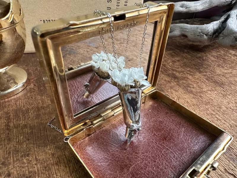 手作銀飾—Bouquet 花束 925純銀項鍊 花束項鍊 手作925銀花束