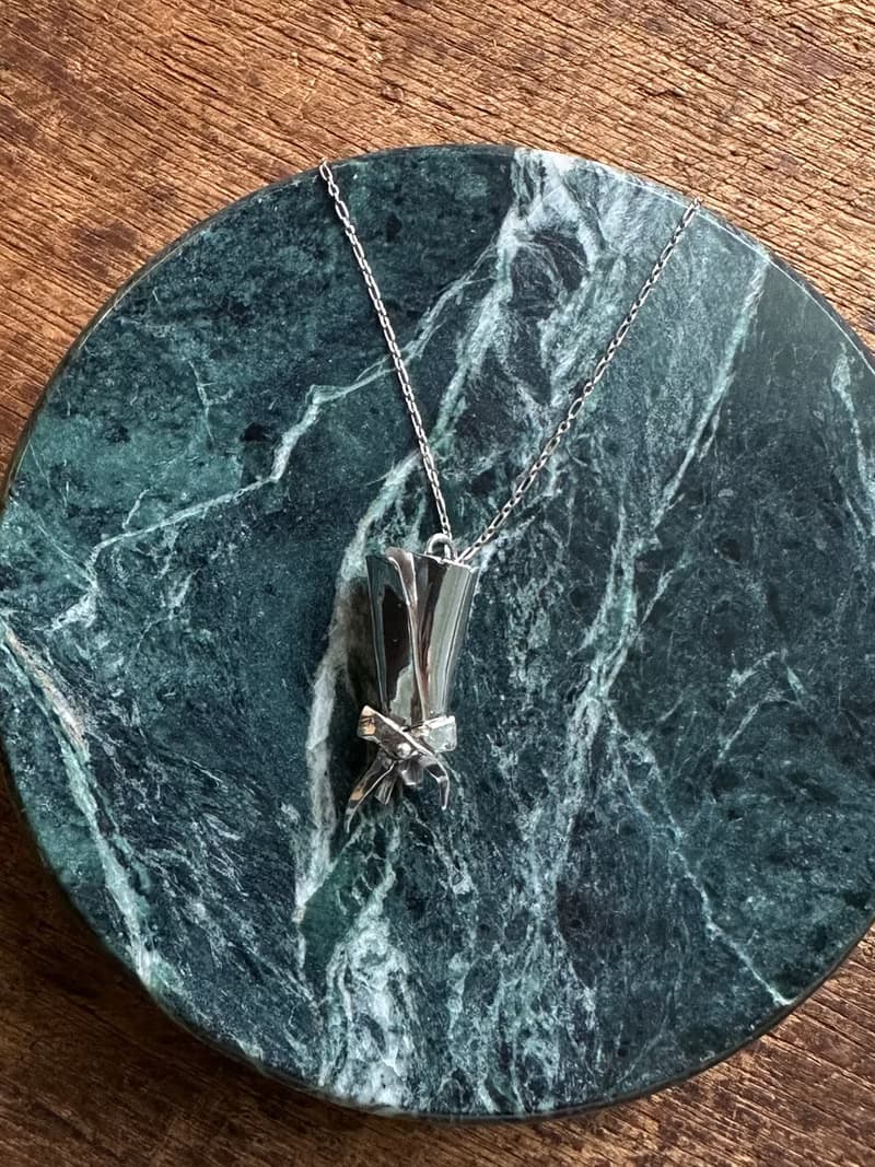 手作銀飾—Bouquet 花束 925純銀項鍊 花束項鍊 手作925銀花束