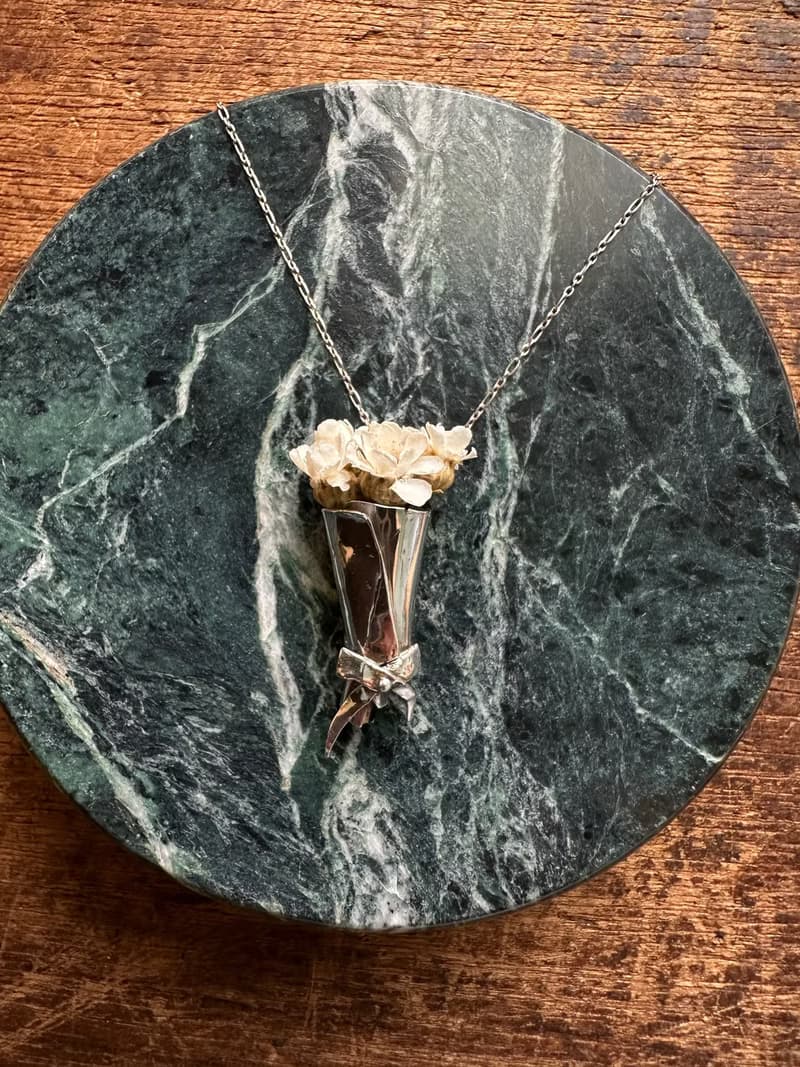 手作銀飾—Bouquet 花束 925純銀項鍊 花束項鍊 手作925銀花束