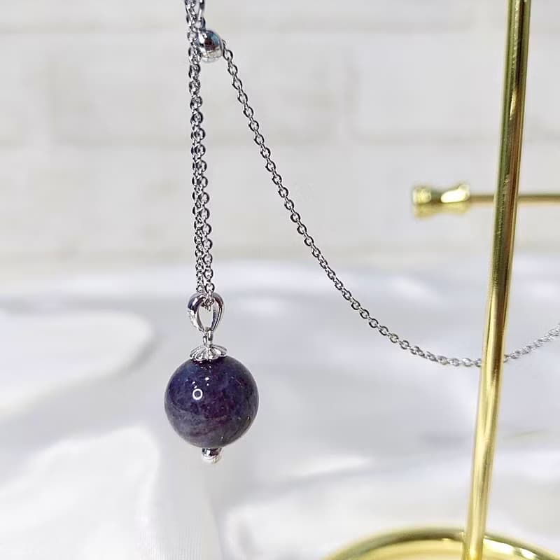 天然星點堇青石項鍊