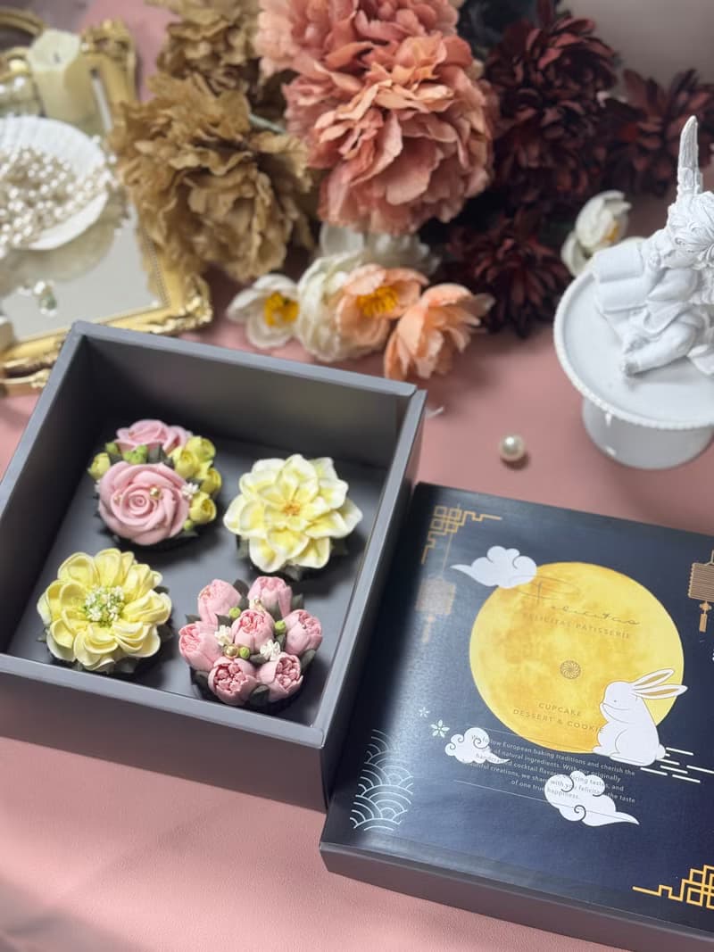 【中秋節禮盒】桂柚月兔丨中秋限定丨四入杯子蛋糕禮盒丨3日內出