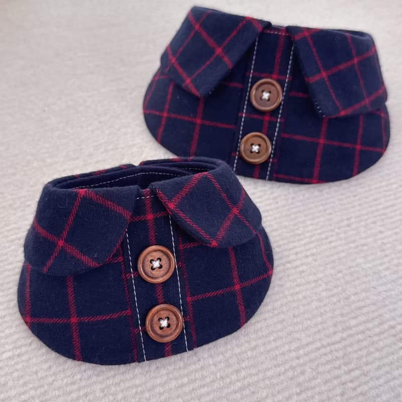 NAMICHI 紅格/綠格法蘭絨 寵物圍巾 現貨