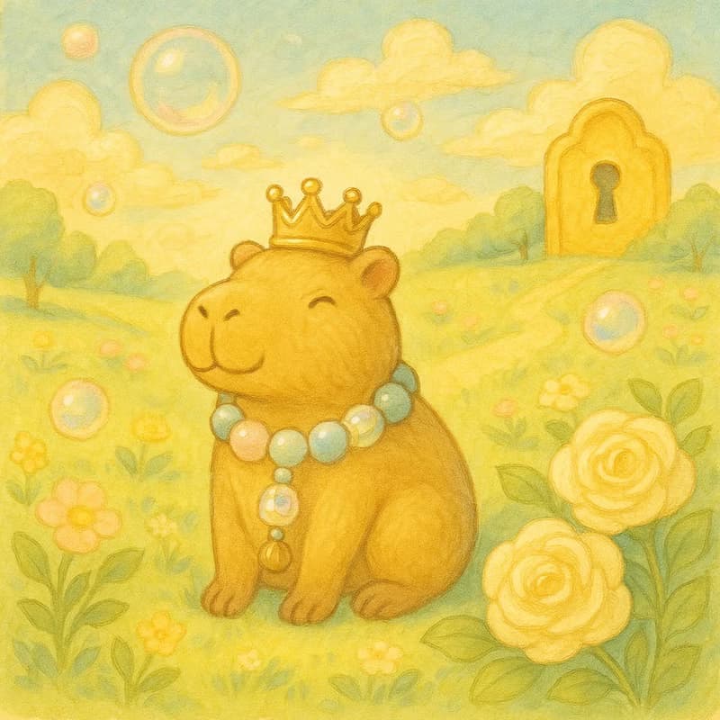 黃灰色 卡皮巴拉的奇幻奶油花園 卡皮巴拉手鍊 天然石摩根石手串