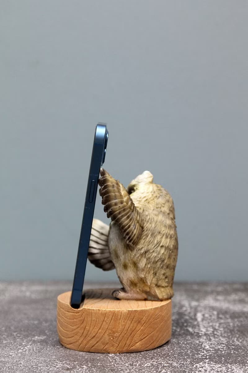 ZOOCRAFT擬真動物系列 可愛長耳貓頭鷹造型桌上手機架/手機座
