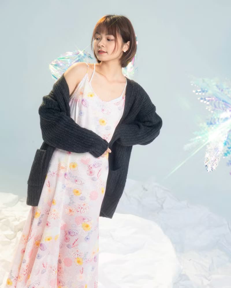 【波麗印花】浮誇魚尾裙 細肩帶洋裝 長裙 小湊日和 油菜花