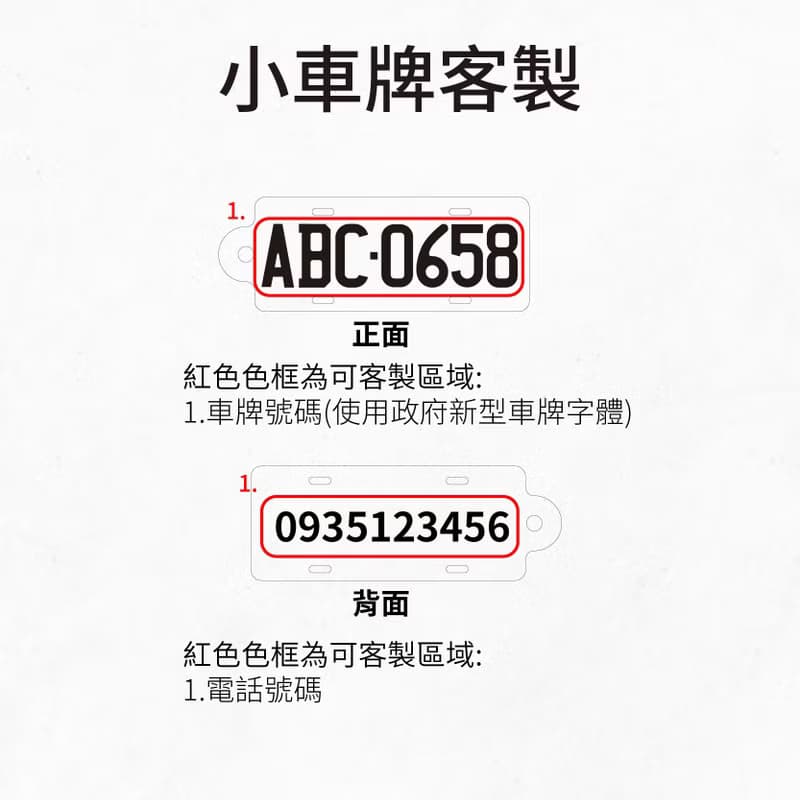 【摩力滋】真實車牌鑰匙圈 讓你再也不忘記自己的號碼