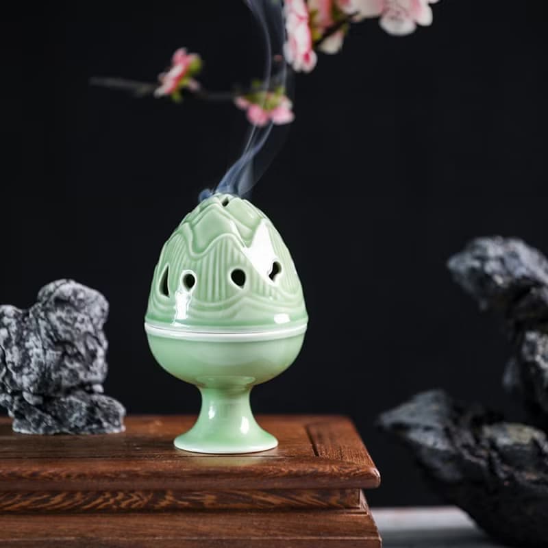 【花好月圓│盤香禮盒】桂花盤香 陶瓷香爐│禮盒裝 商務禮物推薦