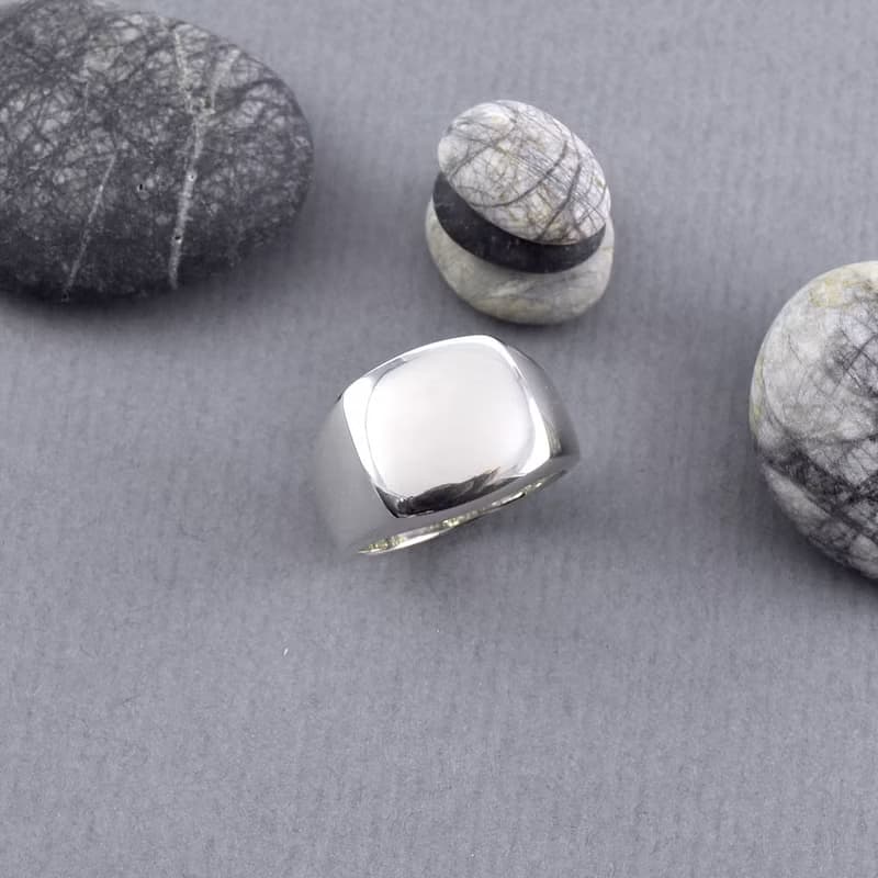 方形印章戒指 925純銀 men's jewelry 男戒