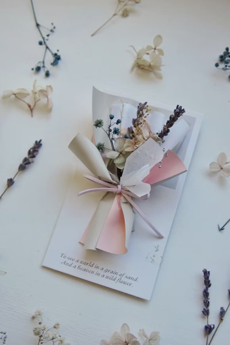 迷你花束卡片2入組