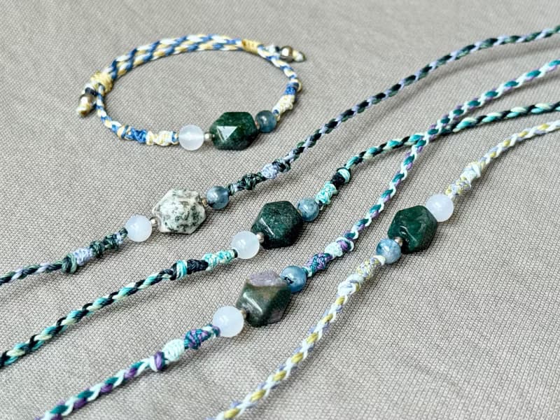 濤瀾 / 海洋碧玉 編繩 手鍊