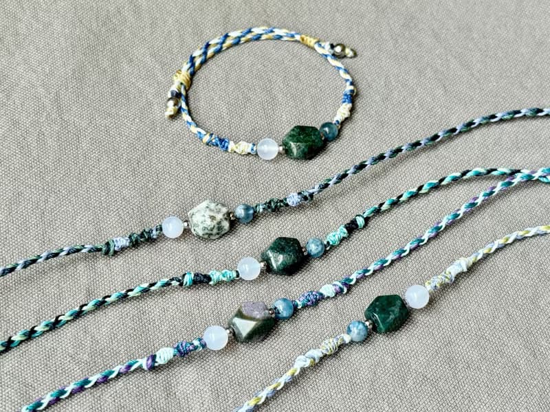 濤瀾 / 海洋碧玉 編繩 手鍊