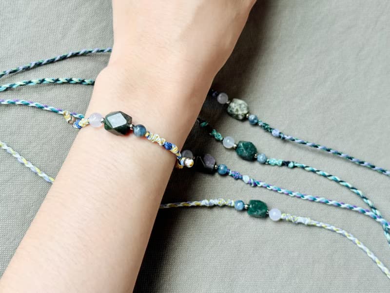 濤瀾 / 海洋碧玉 編繩 手鍊