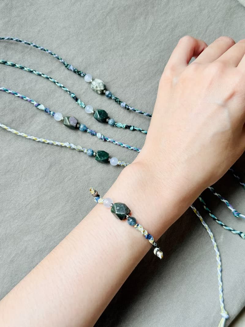 濤瀾 / 海洋碧玉 編繩 手鍊