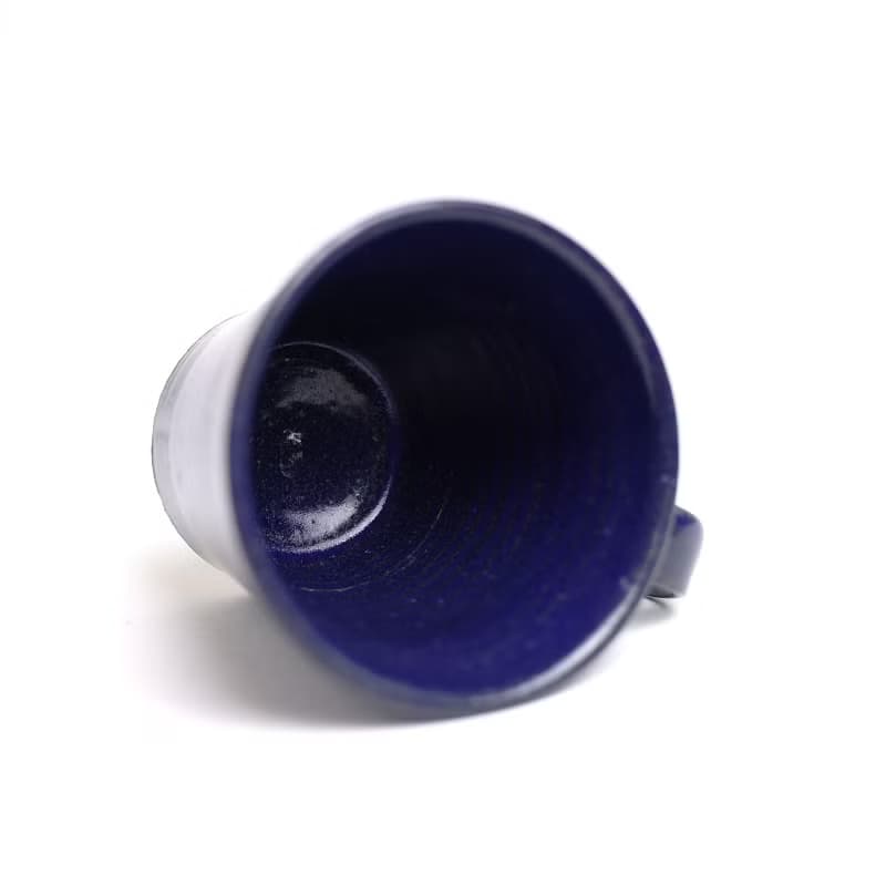明芽窯 l 柴燒鈷藍結晶把杯 藍 馬克杯 咖啡杯 茶杯 陶器 杯子 H6