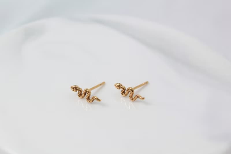 【SWS飾品】個性迷你蛇 醫療鋼耳環 抗過敏 一般細針