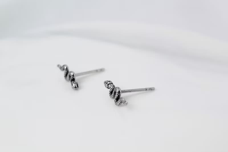 【SWS飾品】個性迷你蛇 醫療鋼耳環 抗過敏 一般細針