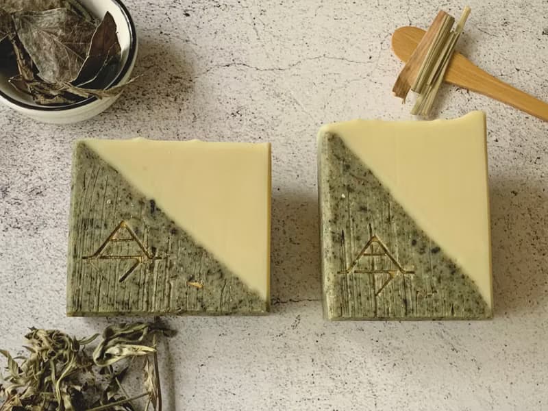 平安今皂/去角質艾草皂/冷製法手工皂