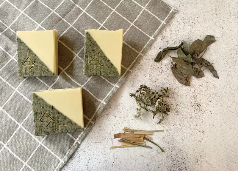 平安今皂/去角質艾草皂/冷製法手工皂