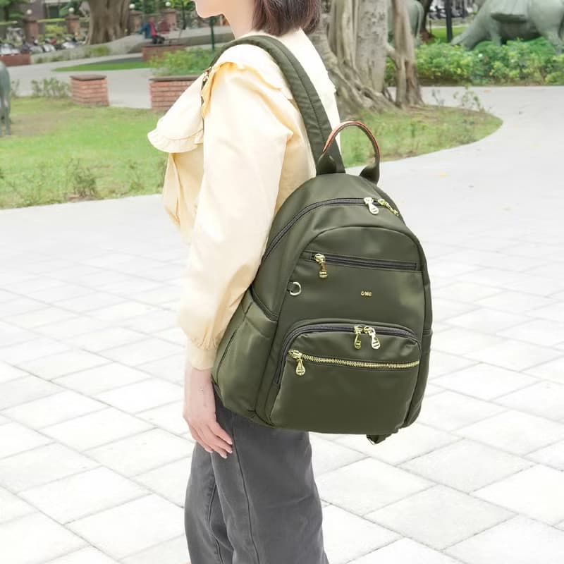 必buy寬側袋旅行休閒後背包03531(經典綠)