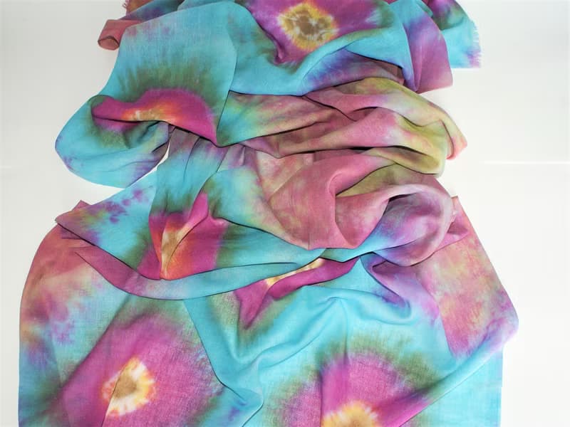 Cotton scarf Blue purple long scarf Large shawl Great women gift Tie dye scarf
