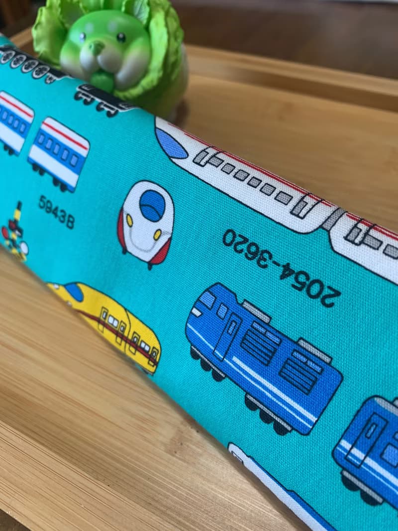 文青風環保純棉筷袋~火車快飛 湖水綠日本 潮物 收納 手作餐具袋