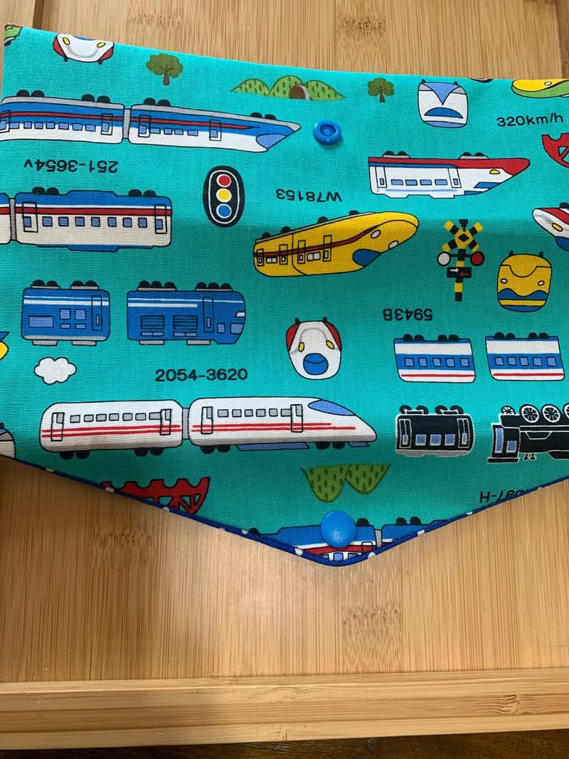 文青風環保純棉筷袋~火車快飛 湖水綠日本 潮物 收納 手作餐具袋