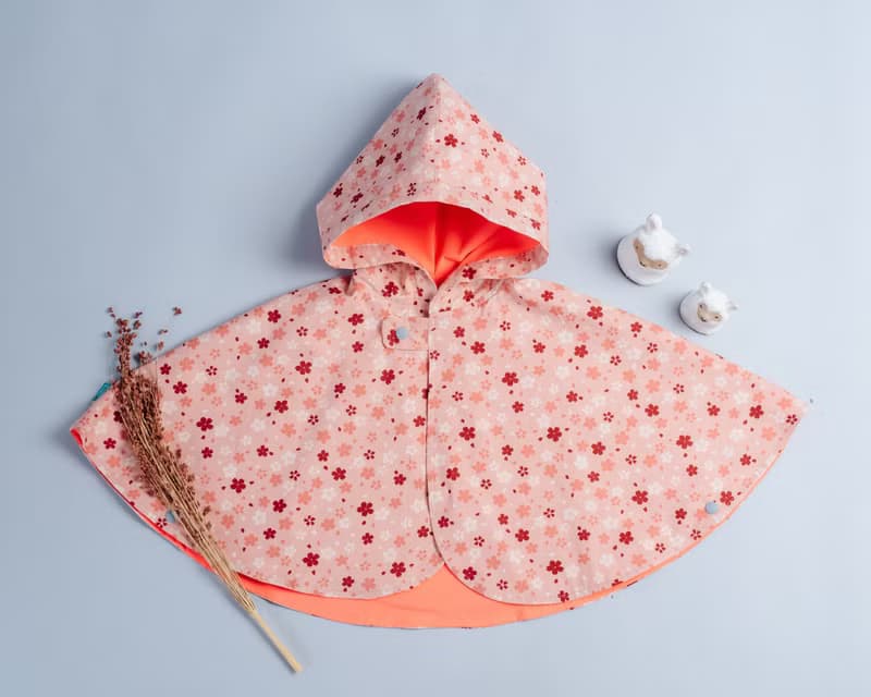 抗風防雨雙面斗篷-和風13vs防潑水71披風 嬰兒 禮盒 外套 風衣