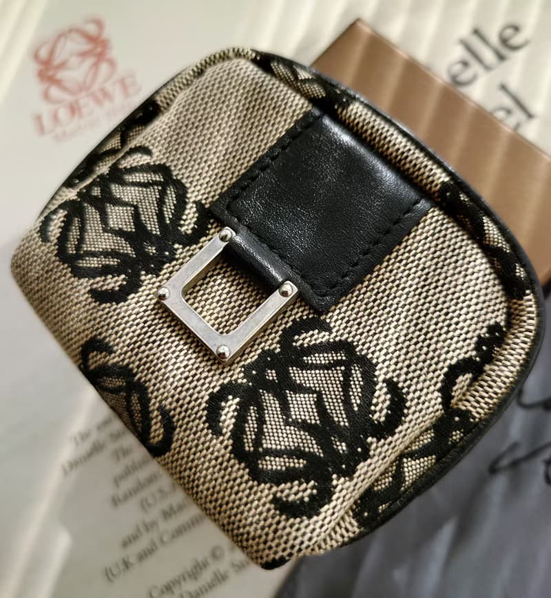 中古美品 帶盒 Loewe 老花收納小錢包零錢包銀包短夾零錢包散紙包