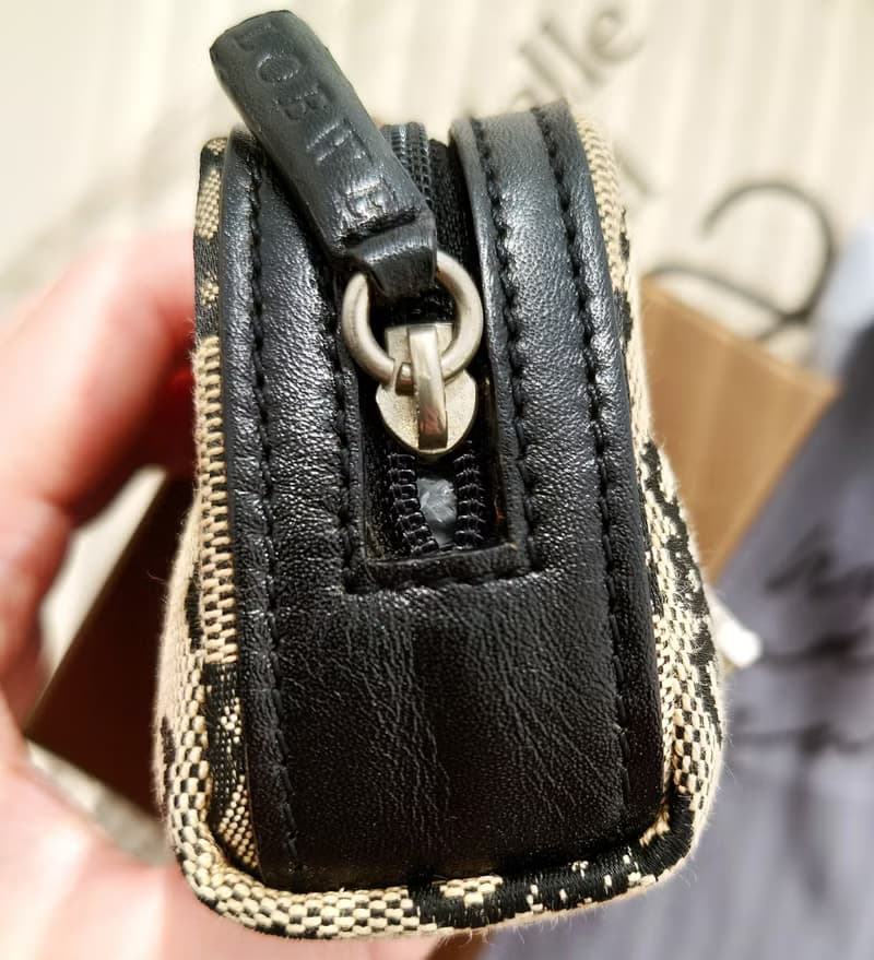 中古美品 帶盒 Loewe 老花收納小錢包零錢包銀包短夾零錢包散紙包