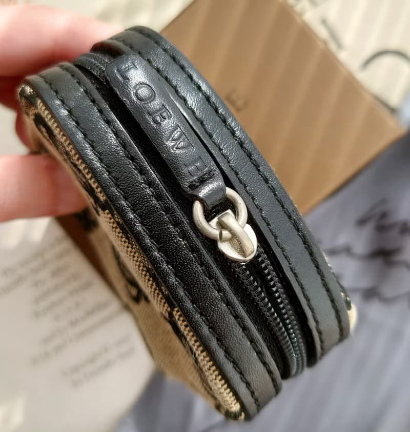 中古美品 帶盒 Loewe 老花收納小錢包零錢包銀包短夾零錢包散紙包