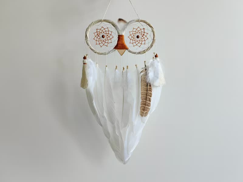 Unique Owl Dream Catcher for Bedroom | Handmade Wall Decor with a Touch of Magic
