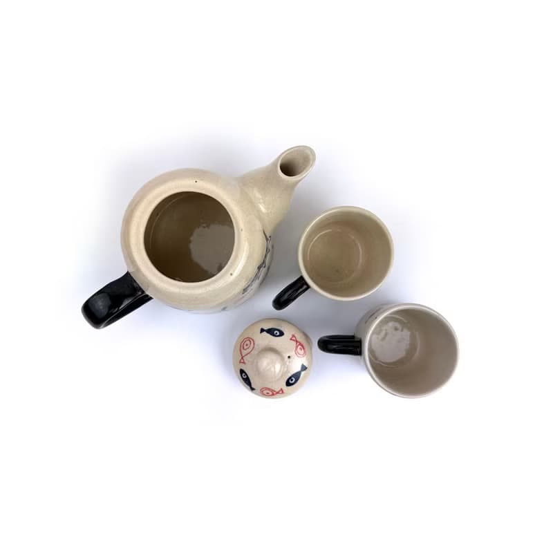 Nice Little Clay 手工杯與茶壺 貓與魚 0133-26 / 0601-10