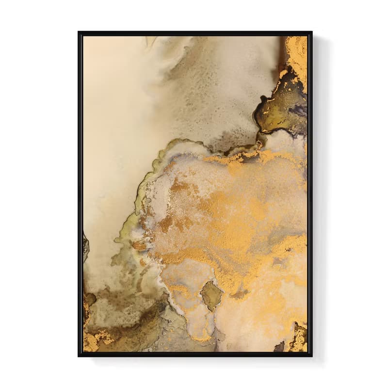 輝煌時代 - 金奢暈染抽象掛畫/客廳佈置/房屋擺設/裝飾畫