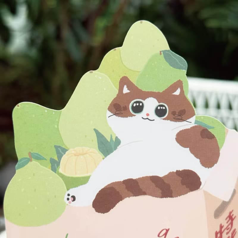 森蕗插畫 新款 2026桌曆貓咪水果年曆 水果月曆文創年曆2026月