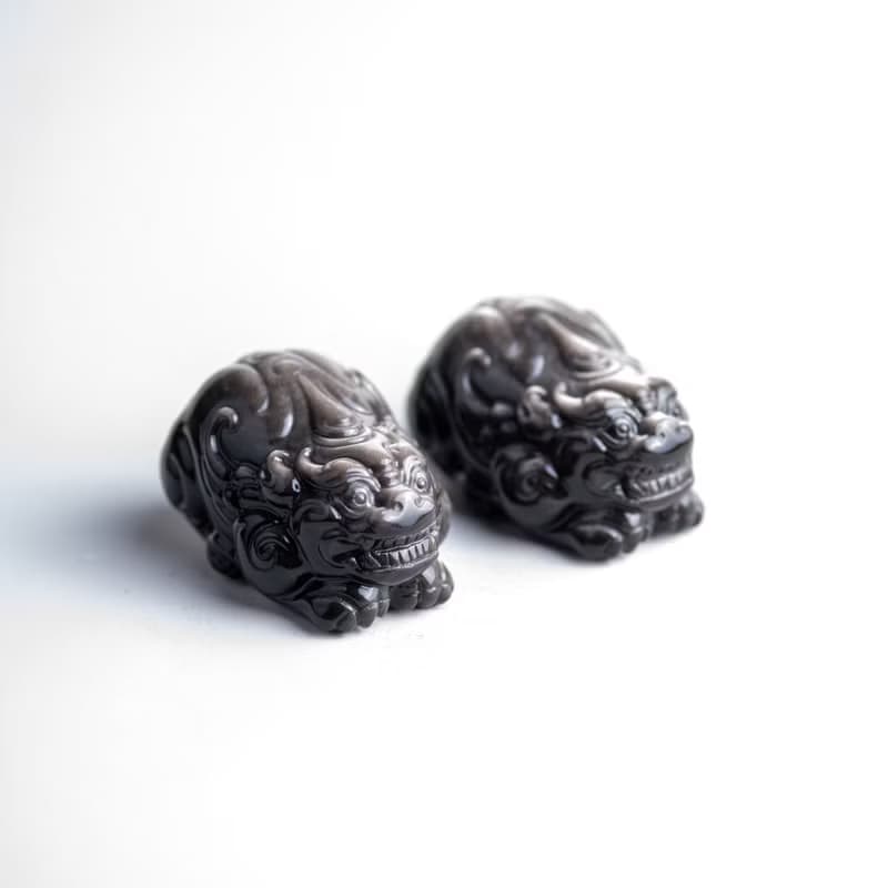 銀曜石招財大貔貅 | 招財防小人水晶擺件 | 天然水晶禮物