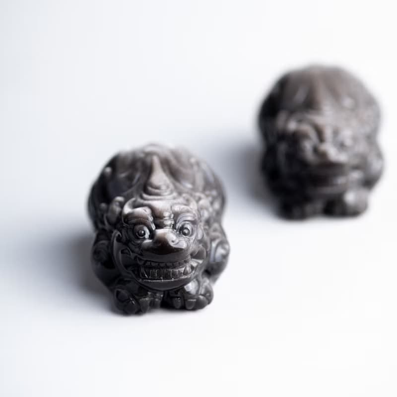 銀曜石招財大貔貅 | 招財防小人水晶擺件 | 天然水晶禮物