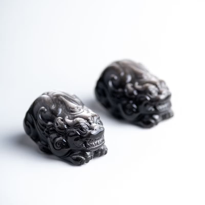 銀曜石招財大貔貅 | 招財防小人水晶擺件 | 天然水晶禮物