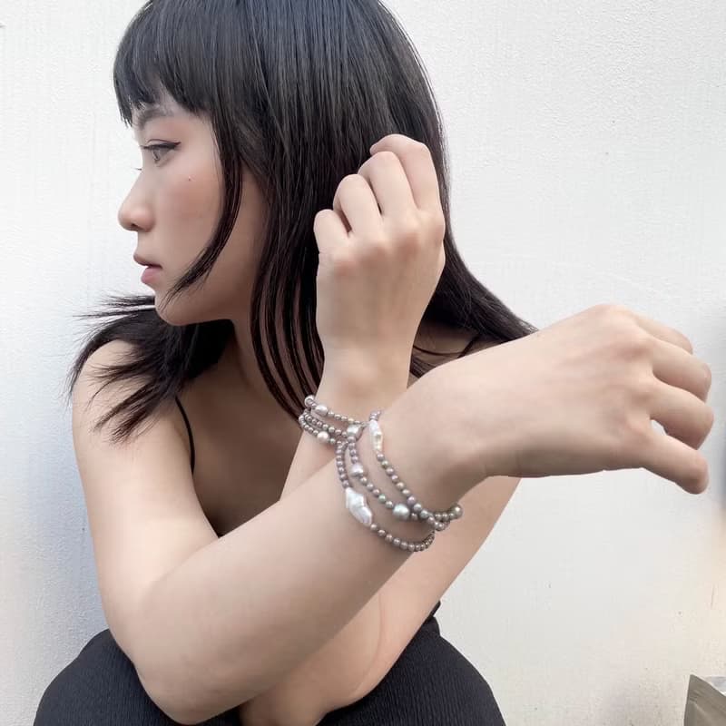 【人魚之淚】手鍊 | 淡水珍珠 / 捷克珠 | 可訂製手圍