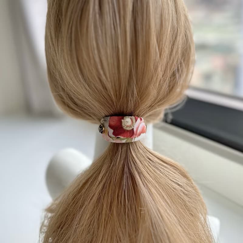 橢圓弧形髮圈髮飾-乾燥花束