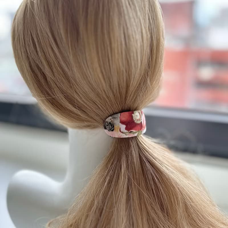 橢圓弧形髮圈髮飾-乾燥花束