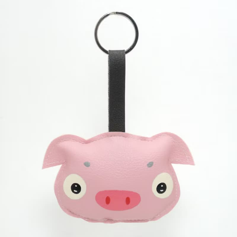 Pink Piggy keychain, gift for animal lovers add charm to your bag.
